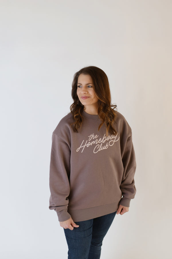 THE HOMEBODY CLUB CREWNECK SWEATSHIRT | MUSHROOM