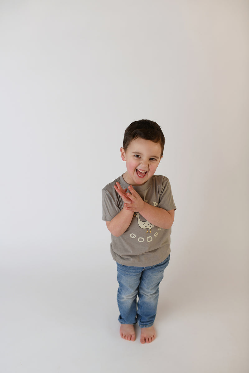 SILLY GOOSE KIDS' TEE | STONE