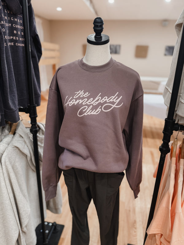 THE HOMEBODY CLUB CREWNECK SWEATSHIRT | MUSHROOM