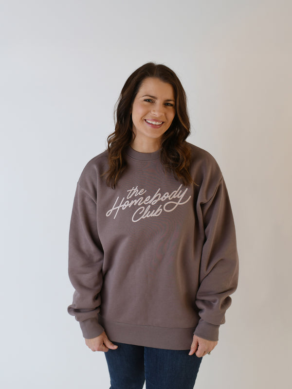 THE HOMEBODY CLUB CREWNECK SWEATSHIRT | MUSHROOM